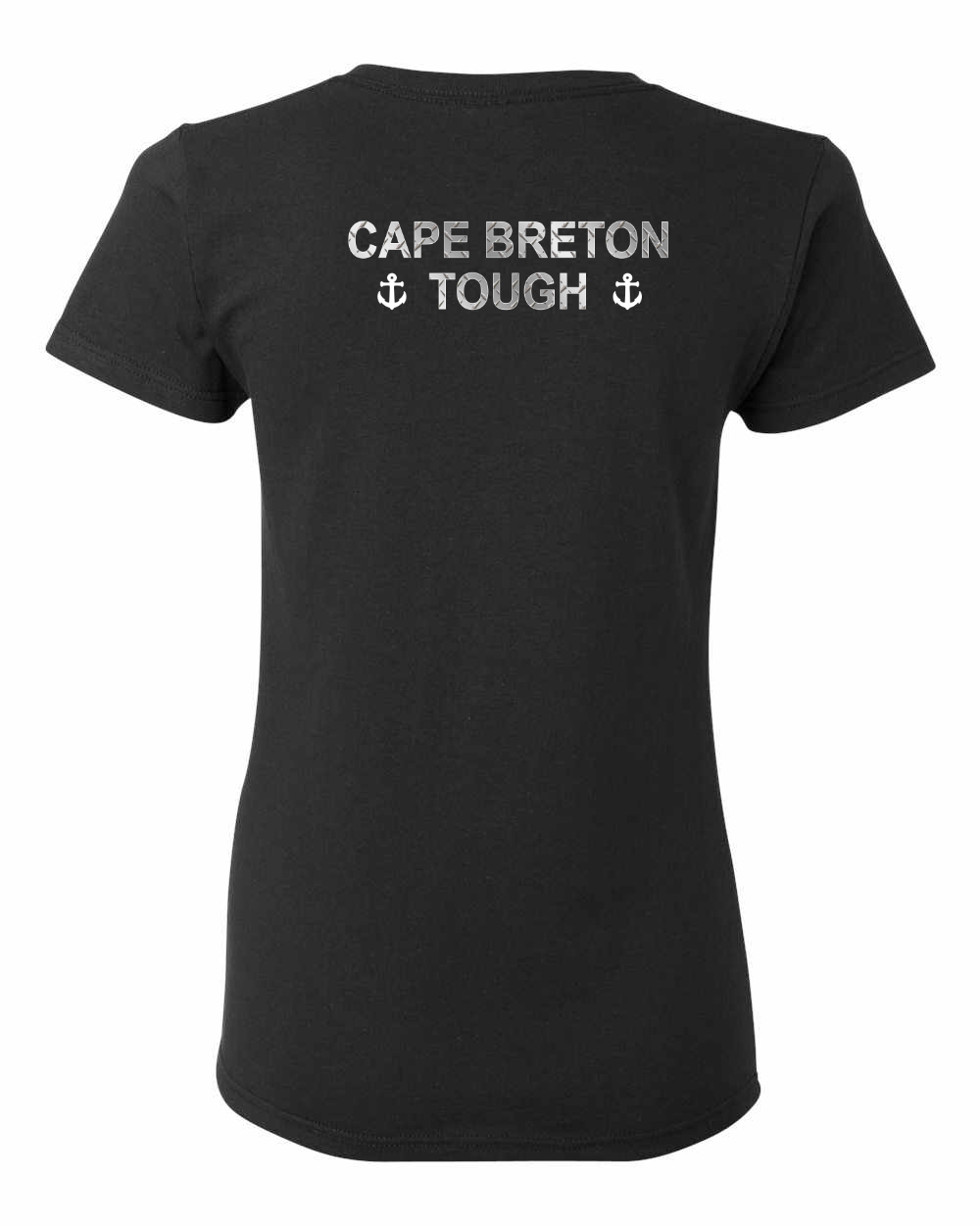 Built CB Tough Metal Left Chest and Back Women's Tee