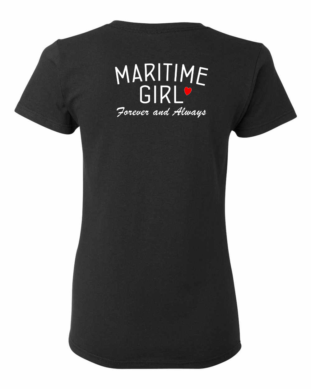 Maritime Girl Forever and Always Left Chest and Back Women's Tee