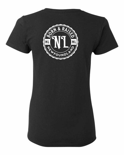 Born & Raised Newfoundland Left Chest and Back Women's Tee