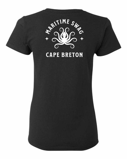 Maritime Swag Cape Breton Octopus Left Chest and Back Women's Tee