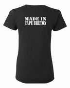 Made In CB White Left Chest and Back Women's Tee