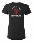 Maritime Swag NFLD Mandala Red Lobster Left Chest and Back Women's Tee