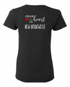 A piece of My heart in NB (Red Heart) Left Chest and Back Women's Tee
