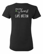 A piece of My heart in CB Tartan Heart Left Chest and Back Women's Tee