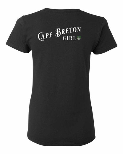 Cape Breton Girl Tartan Left Chest and Back Women's Tee