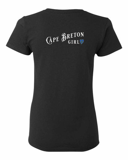 Cape Breton Girl Tartan Left Chest and Back Women's Tee