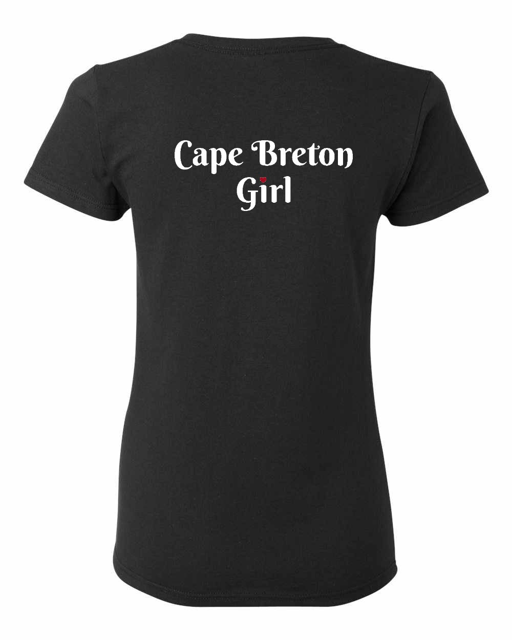 CB Girl Heart Dot Left Chest and Back Women's Tee