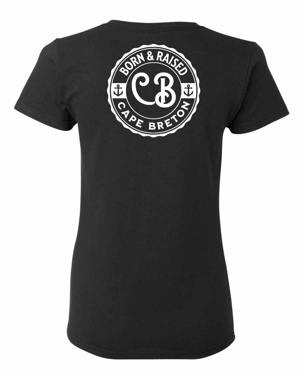 Born & Raised CB Left Chest and Back Women's Tee