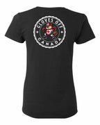 Gloves Off Beaver Left Chest And Back Women's Tee - Gildan Canada (sewn Internationally)