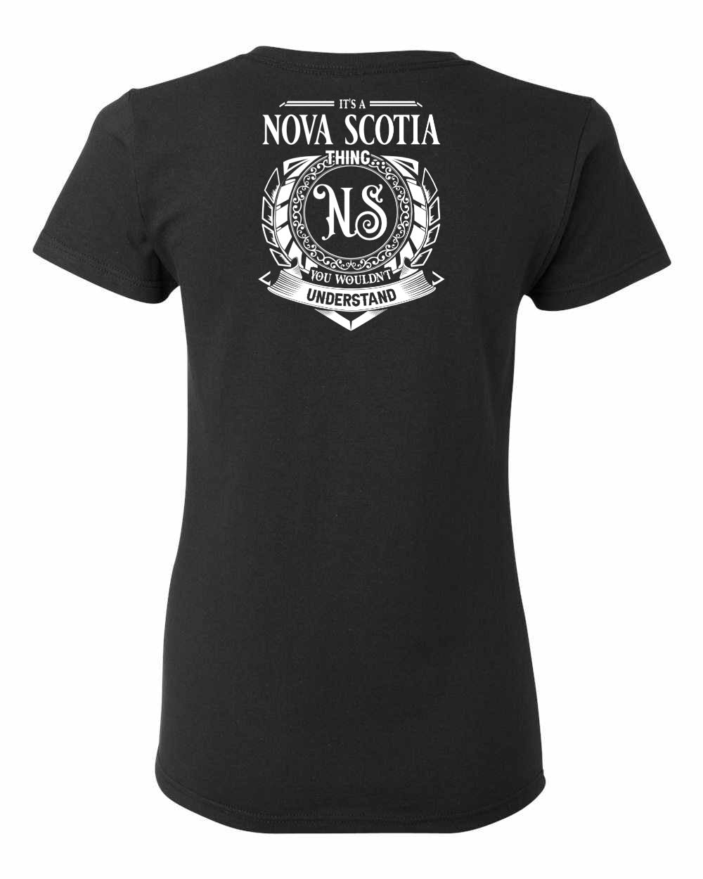 It's  A Nova Scotia Thing Left Chest and Back womens-tee
