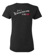 Just a NFLD Girl Left Chest and Back Women's Tee