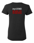 Living in Custom Made in NB Left Chest and Back Women's Tee