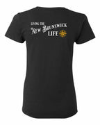 Living the NB Life yellow Left Chest and Back Women's Tee
