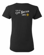 Living the CB Life yellow Left Chest and Back Women's Tee