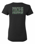 Made In CB Tartan Left Chest and Back Women's Tee