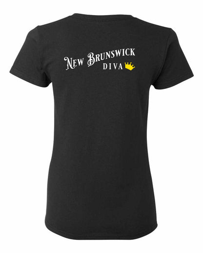 New Brunswick Diva Left Chest and Back Women's Tee