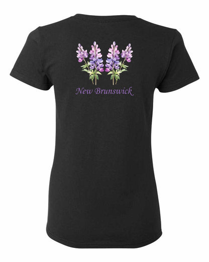 New Brunswick Lupins Left Chest and Back Women's Tee