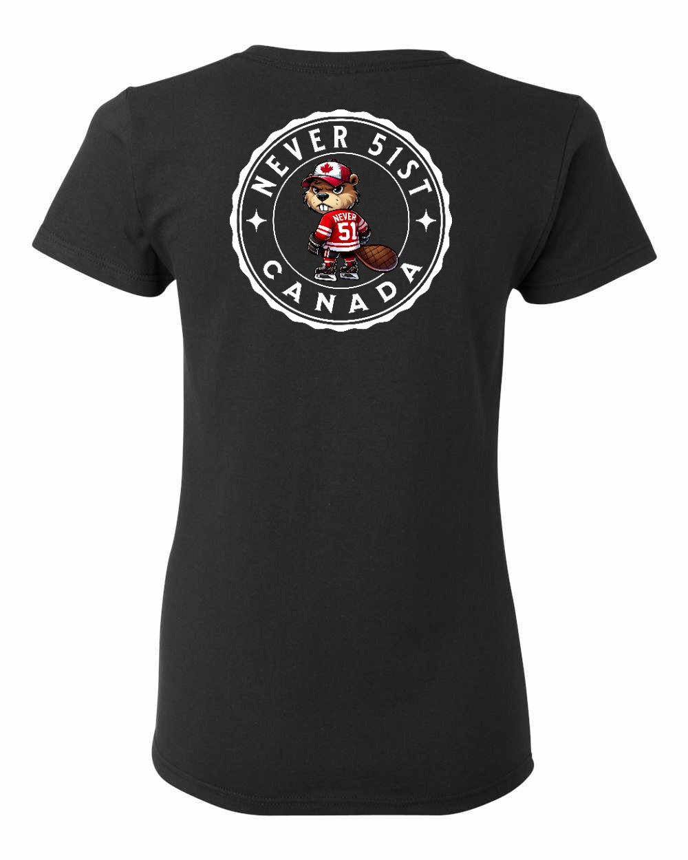 Never 51st Beaver Left Chest and Back Women's Tee