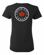Never 51st Leaf Left Chest And Back Women's Tee - Gildan Canada (sewn Internationally)