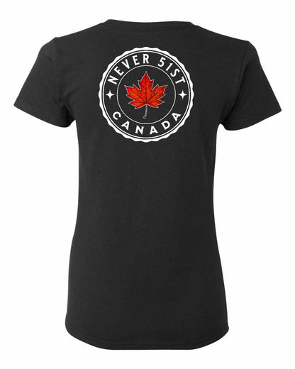 Never 51st Leaf Left Chest And Back Women's Tee