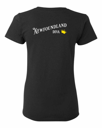 Newfoundland Diva Left Chest and Back Women's Tee