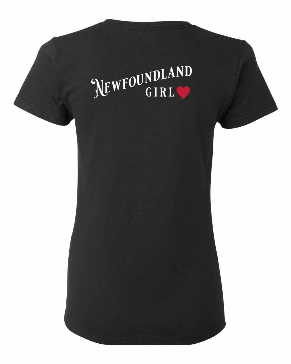 Newfoundland Girl Left Chest and Back Women's Tee