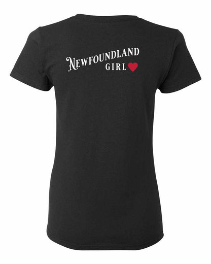 Newfoundland Girl Left Chest and Back Women's Tee