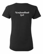 NFLD Girl Heart Dot Left Chest and Back Women's Tee