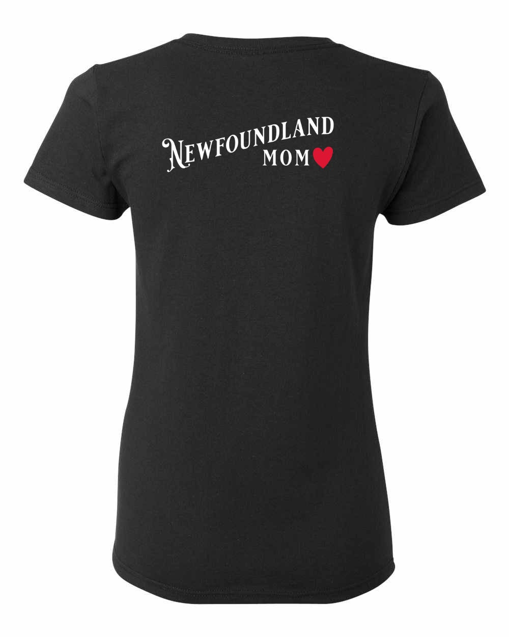 Newfoundland Mom Left Chest and Back Women's Tee