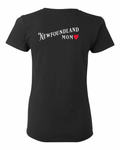 Newfoundland Mom Left Chest and Back Women's Tee