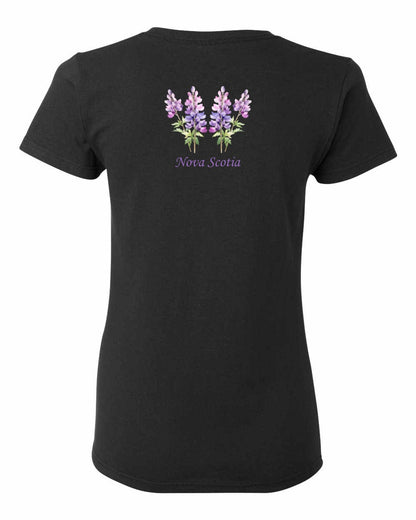 Nova Scotia Lupins Left Chest and Back womens-tee