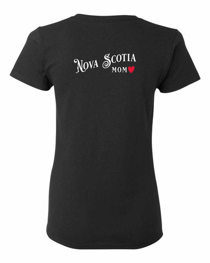 Nova Scotia Mom Left Chest and Back womens-tee