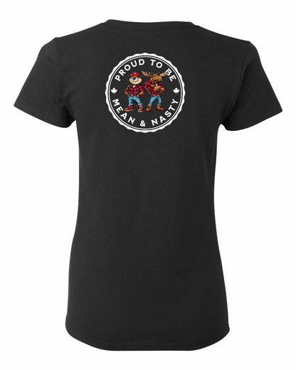 Proud to be Mean and Nasty Leaf Left Chest And Back Women's Tee