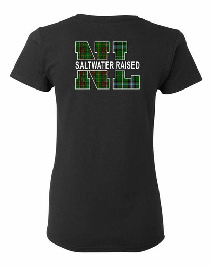 Newfoundland and Labrador Saltwater Raised Left Chest and Back Women's Tee
