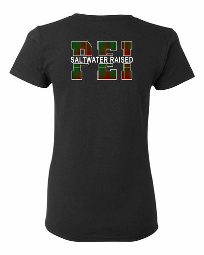 Prince Edward Island Saltwater Raised Left Chest and Back Women's Tee