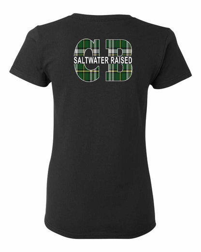 Saltwater Raised Left Chest and Back Women's Tee