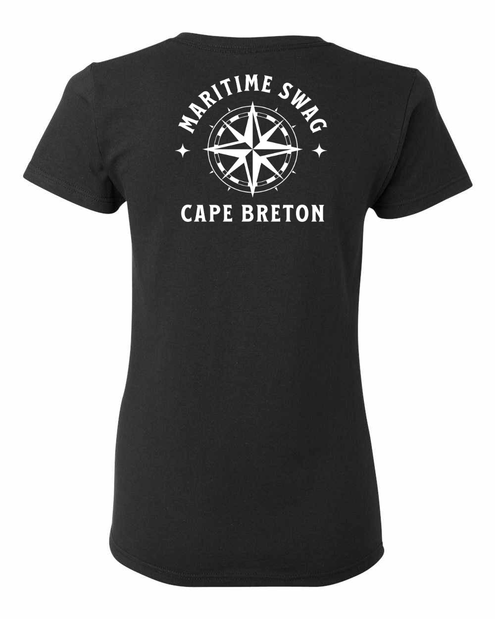 Maritime Swag Cape Breton Compass Left Chest and Back Women's Tee