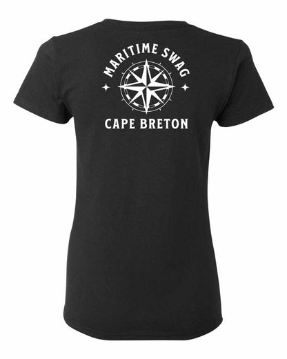 Maritime Swag Cape Breton Compass Left Chest and Back Women's Tee