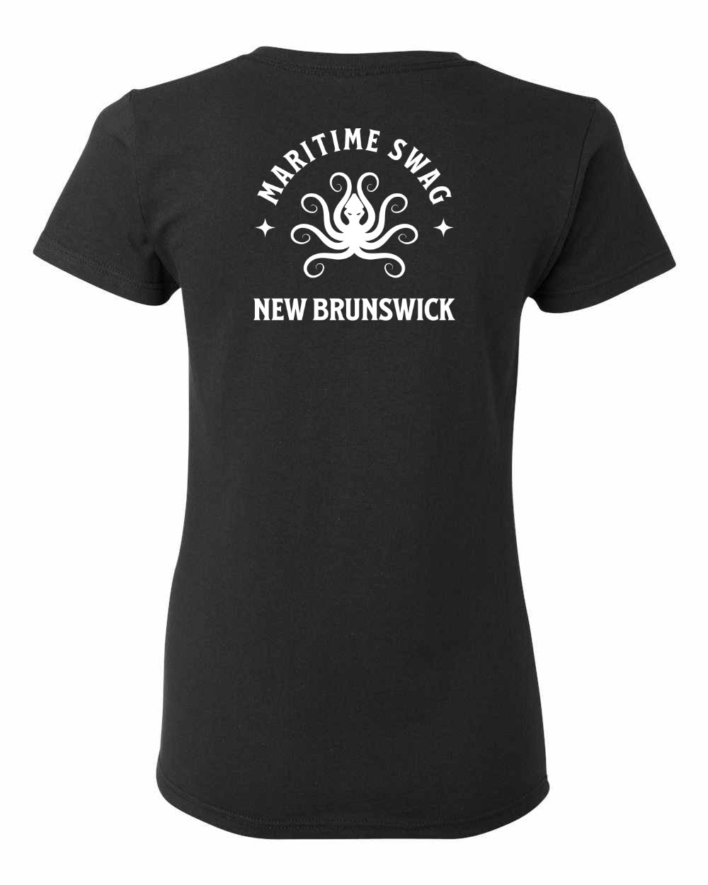 Maritime Swag New Brunswick Octopus Left Chest and Back Women's Tee