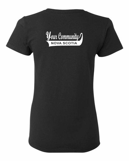 Your Community Swoop (Nova Scotia) Left Chest and Back womens-tee