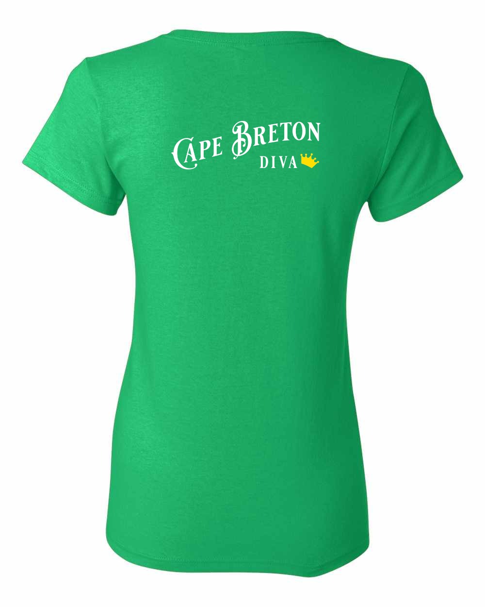 Cape Breton Diva Left Chest and Back Women's Tee