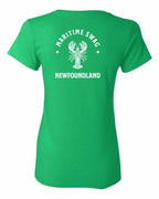 Maritime Swag NFLD Mandala white Lobster Left Chest and Back Women's Tee
