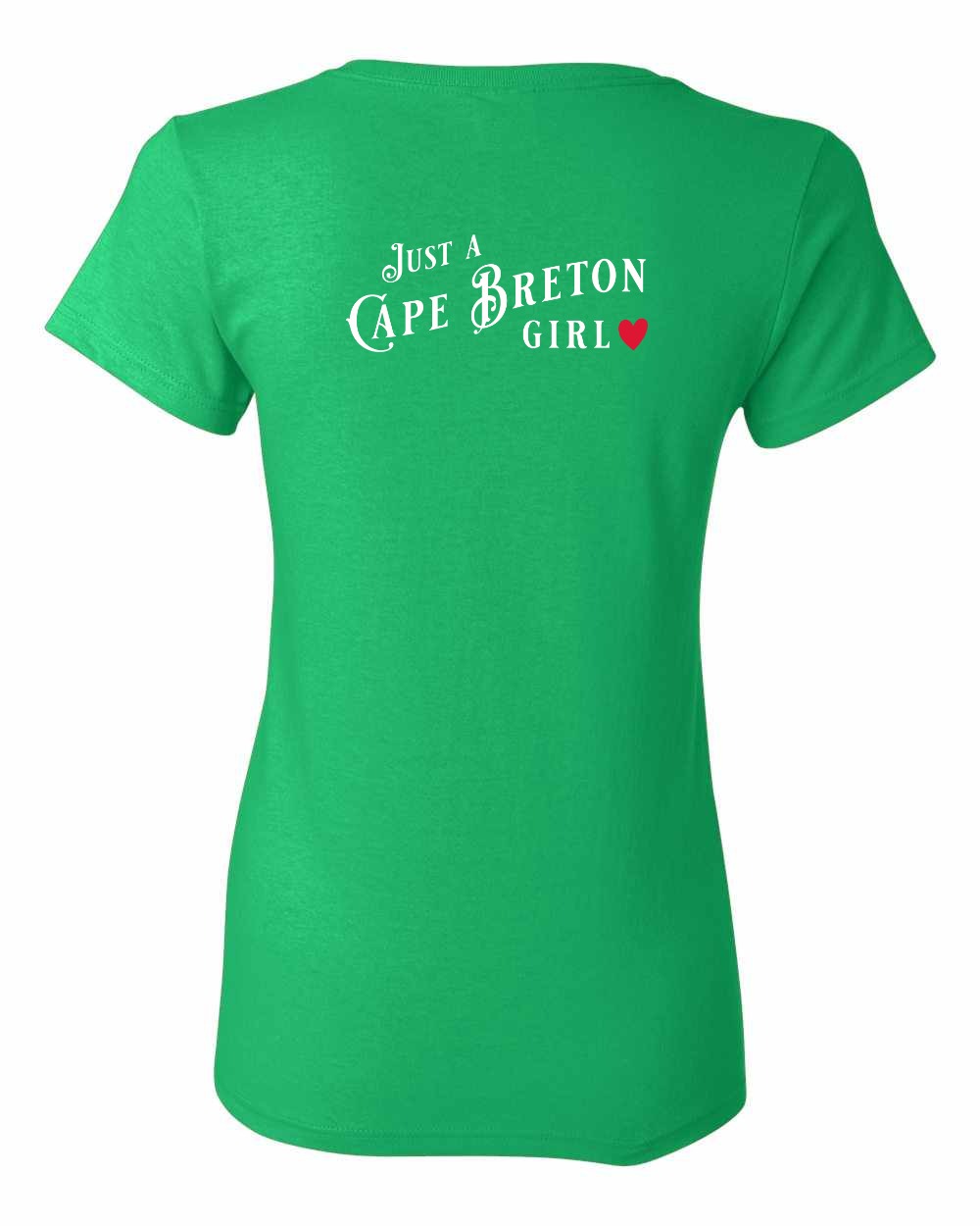 Just a CB Girl Red Heart Left Chest and Back Women's Tee