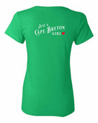 Just a CB Girl Red Heart Left Chest and Back Women's Tee