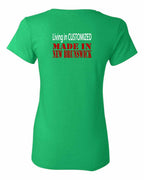 Living in Custom Made in NB Left Chest and Back Women's Tee