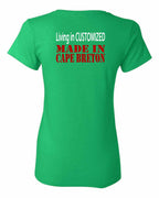 Living in Custom Made in CB Left Chest and Back Women's Tee
