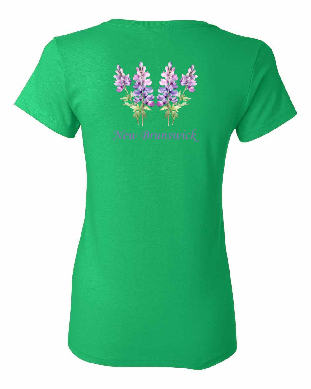 New Brunswick Lupins Left Chest and Back Women's Tee