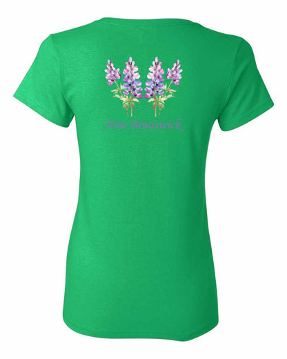 New Brunswick Lupins Left Chest and Back Women's Tee