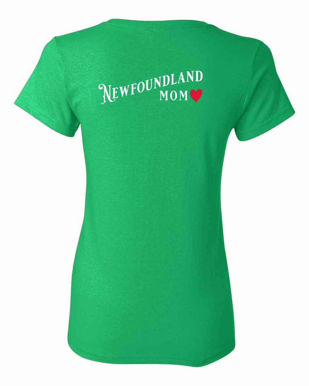 Newfoundland Mom Left Chest and Back Women's Tee
