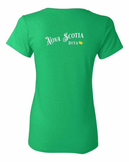 Nova Scotia Diva Left Chest and Back womens-tee